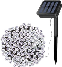 Lade das Bild in den Galerie-Viewer, Planet Solar 100 LED Weiß Outdoor String Solarbetriebene Lichterkette