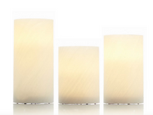 Carica l'immagine nel visualizzatore di Gallery, 3pc Vanilla Scented Authentic Flame Wax Flickering LED Square Candle Lights