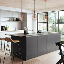 Cargar imagen en el visor de la galería, Lámparas colgantes modernas de luz colgante de techo de jaula de diamante de metal industrial vintage