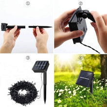 Load image into Gallery viewer, Planet Solar 100 LED White Outdoor String Solar Powered Fairy Lights
