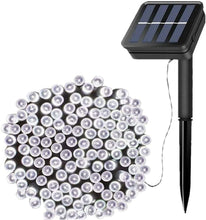 Cargar imagen en el visor de la galería, Planet Solar 100 LED, cadena blanca para exteriores, luces de hadas con energía solar
