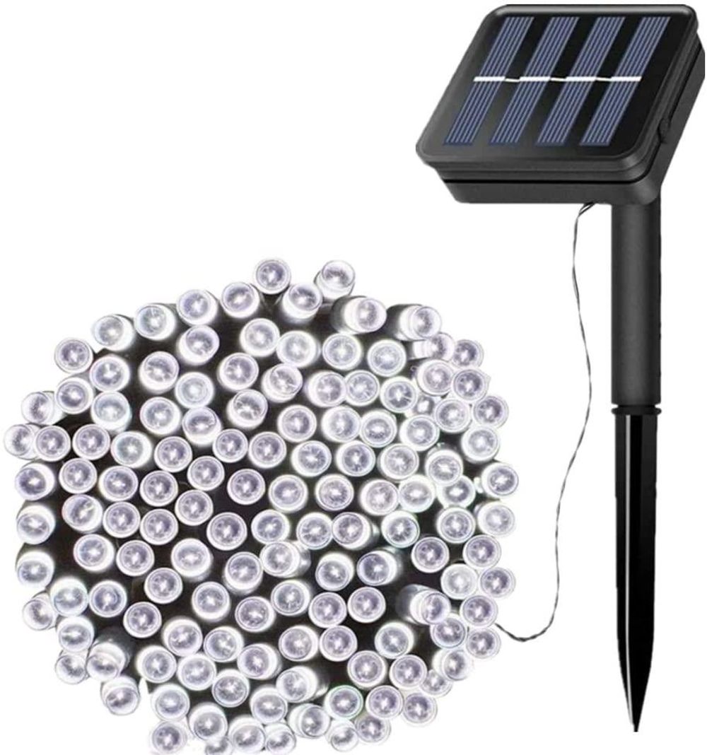 Planet Solar 100 LED Weiß Outdoor String Solarbetriebene Lichterkette