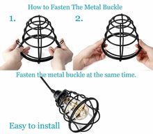Cargar imagen en el visor de la galería, Lámpara de techo colgante de luz colgante negra moderna vintage con cable ajustable de 95 cm para cocina, dormitorio, sala de estar
