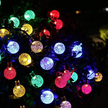 Load image into Gallery viewer, Planet Solar 50 Multi-Colour Crystal Ball Solar Powered String Fairy Lights 10m
