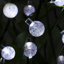 Load image into Gallery viewer, Planet Solar 50 White Crystal Retro Ball Solar Powered String Lights 10m
