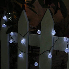 Load image into Gallery viewer, Planet Solar 50 White Crystal Retro Ball Solar Powered String Lights 10m
