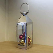 Load image into Gallery viewer, JVL Single Stainless Steel Hampton Indoor/Outdoor Candle Light Lanterns
