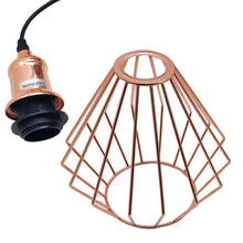 Load image into Gallery viewer, Vintage Industrial Metal Diamond Cage Ceiling Pendant Light Modern Hanging Lamps
