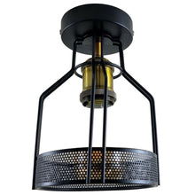 Carica l&#39;immagine nel visualizzatore di Gallery, Vintage Industrial Flush Mount Ceiling Light Fitting Metal Bird Cage
