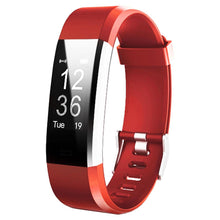 Load image into Gallery viewer, Aquarius Touch Screen Fitness Activity Tracker with Heart Rate Monitor, Red
