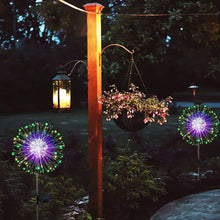 Load image into Gallery viewer, Planet Solar 90 Multi-Colour Starburst Solar Powered Outdoor Garden Path Stake Lights
