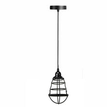 Cargar imagen en el visor de la galería, Lámpara de techo colgante de luz colgante negra moderna vintage con cable ajustable de 95 cm para cocina, dormitorio, sala de estar
