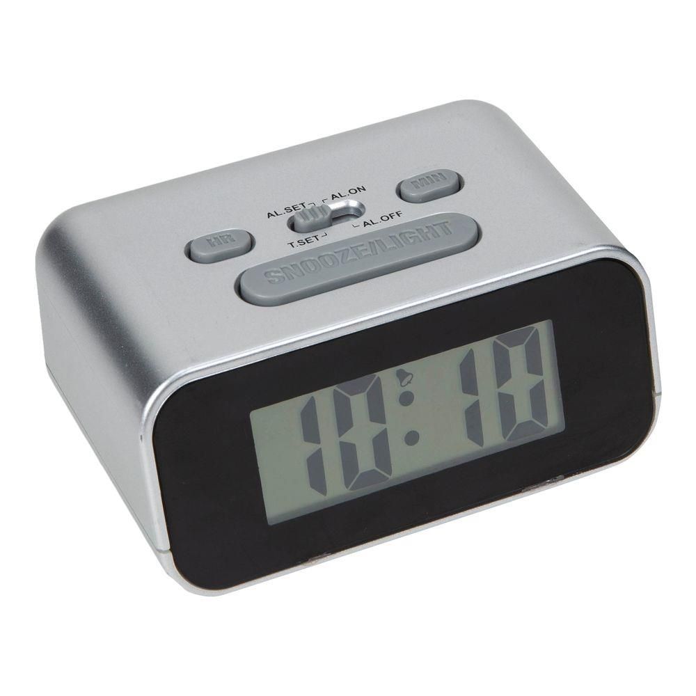 William Widdop Digital Alarm Clock With Led Lights - Silver