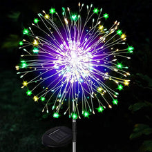Load image into Gallery viewer, Planet Solar 90 Multi-Colour Starburst Solar Powered Outdoor Garden Path Stake Lights
