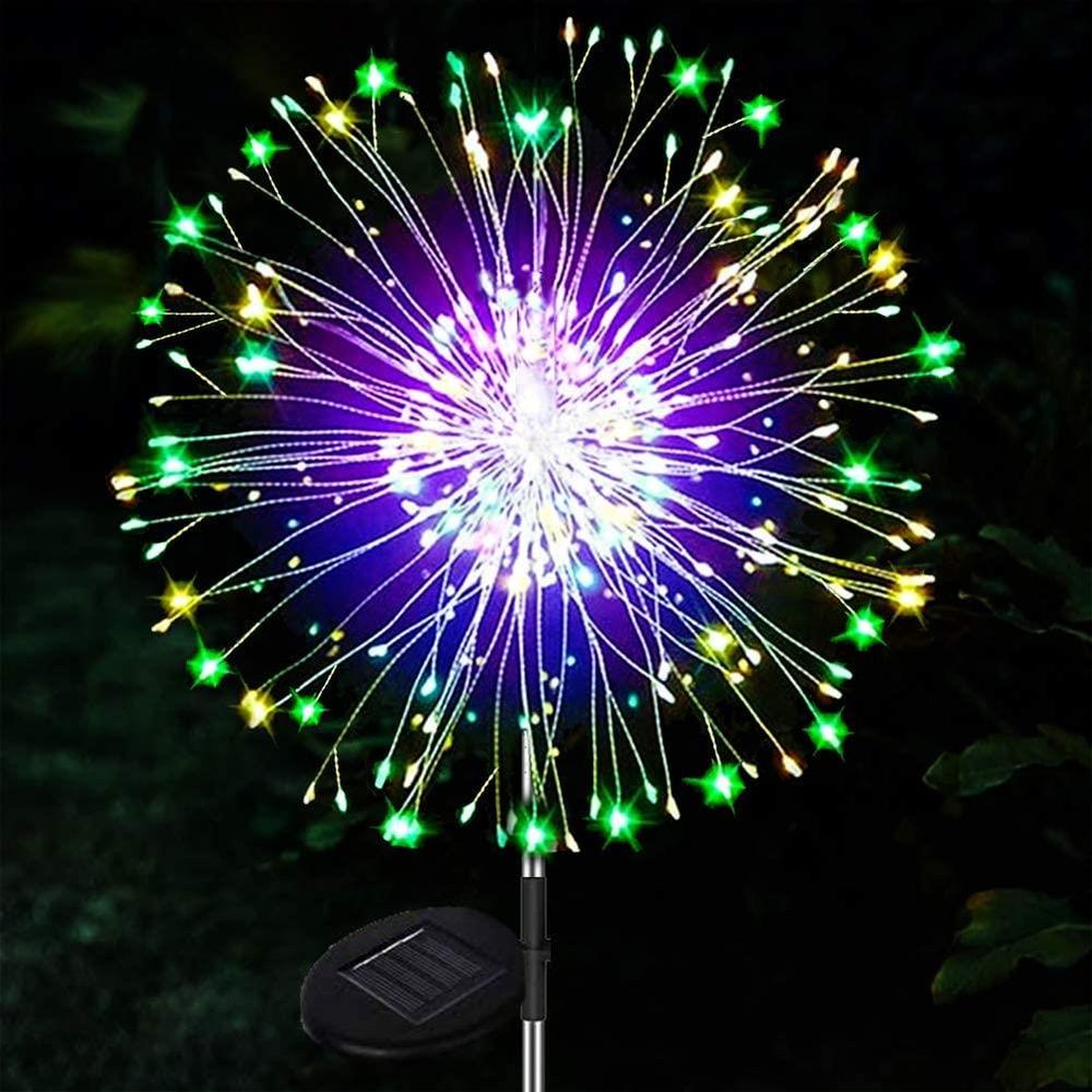 Planet Solar 90 Multi-Colour Starburst Solar Powered Outdoor Garden Path Stake Lights