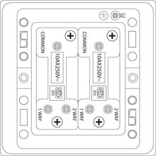 Load image into Gallery viewer, 2 Gang 2 Way 10A Light Switch Screwless E345BC
