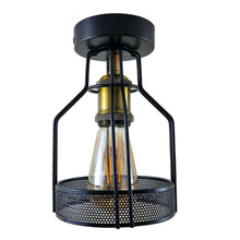 Load image into Gallery viewer, Vintage Industrial Flush Mount Ceiling Light Fitting Metal Bird Cage
