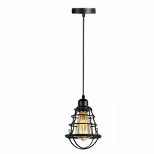 Cargar imagen en el visor de la galería, Lámpara de techo colgante de luz colgante negra moderna vintage con cable ajustable de 95 cm para cocina, dormitorio, sala de estar
